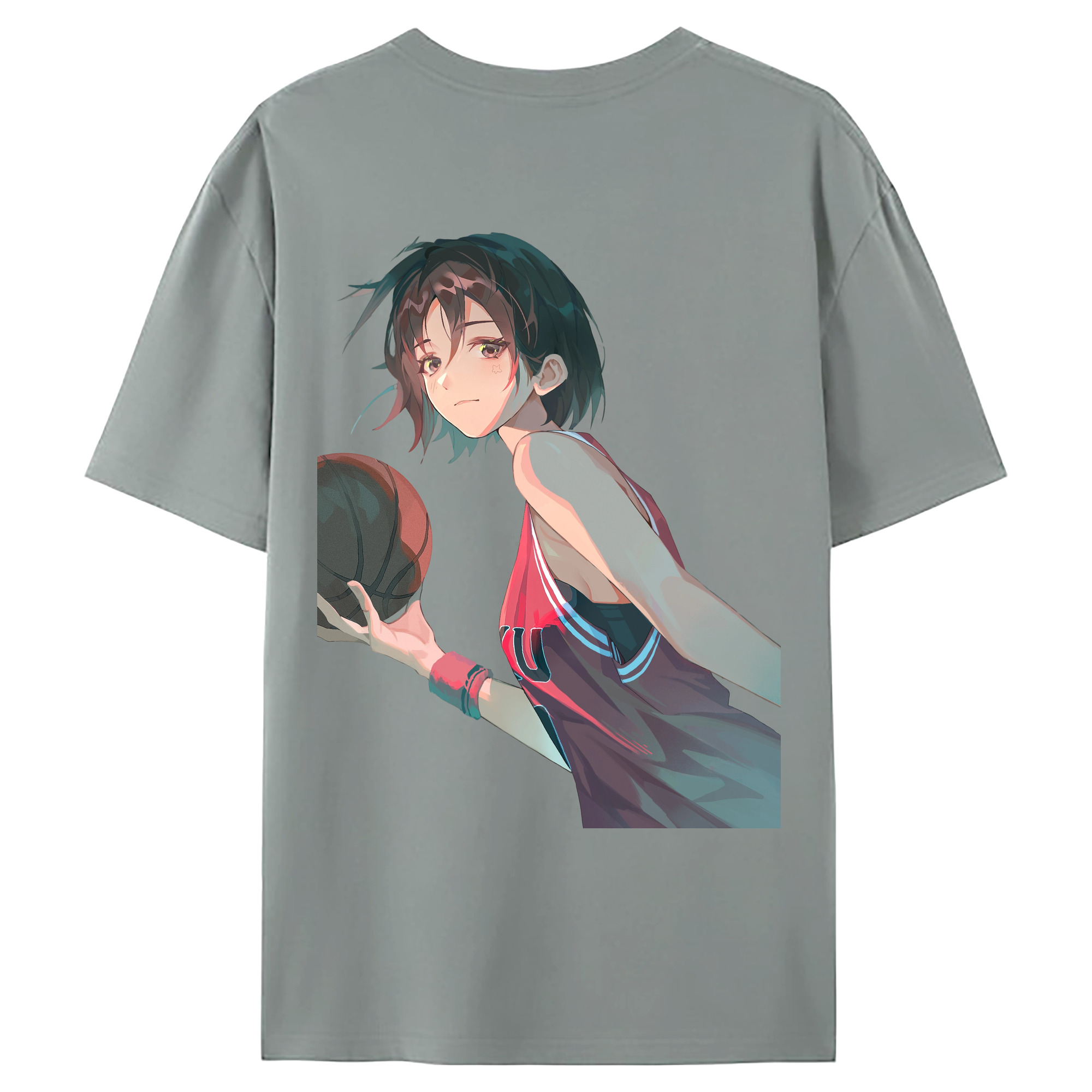 （画像用） SLAM DUNK／スラムダンク 綿100％ メンズ半袖Tシャツ（バックプリント） 通気性